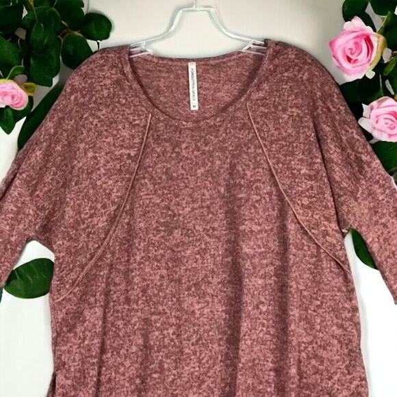 Forgotten Grace Womens Size Medium Sweater Long Sleeve Pullover Stretch Red New - Picture 1 of 16